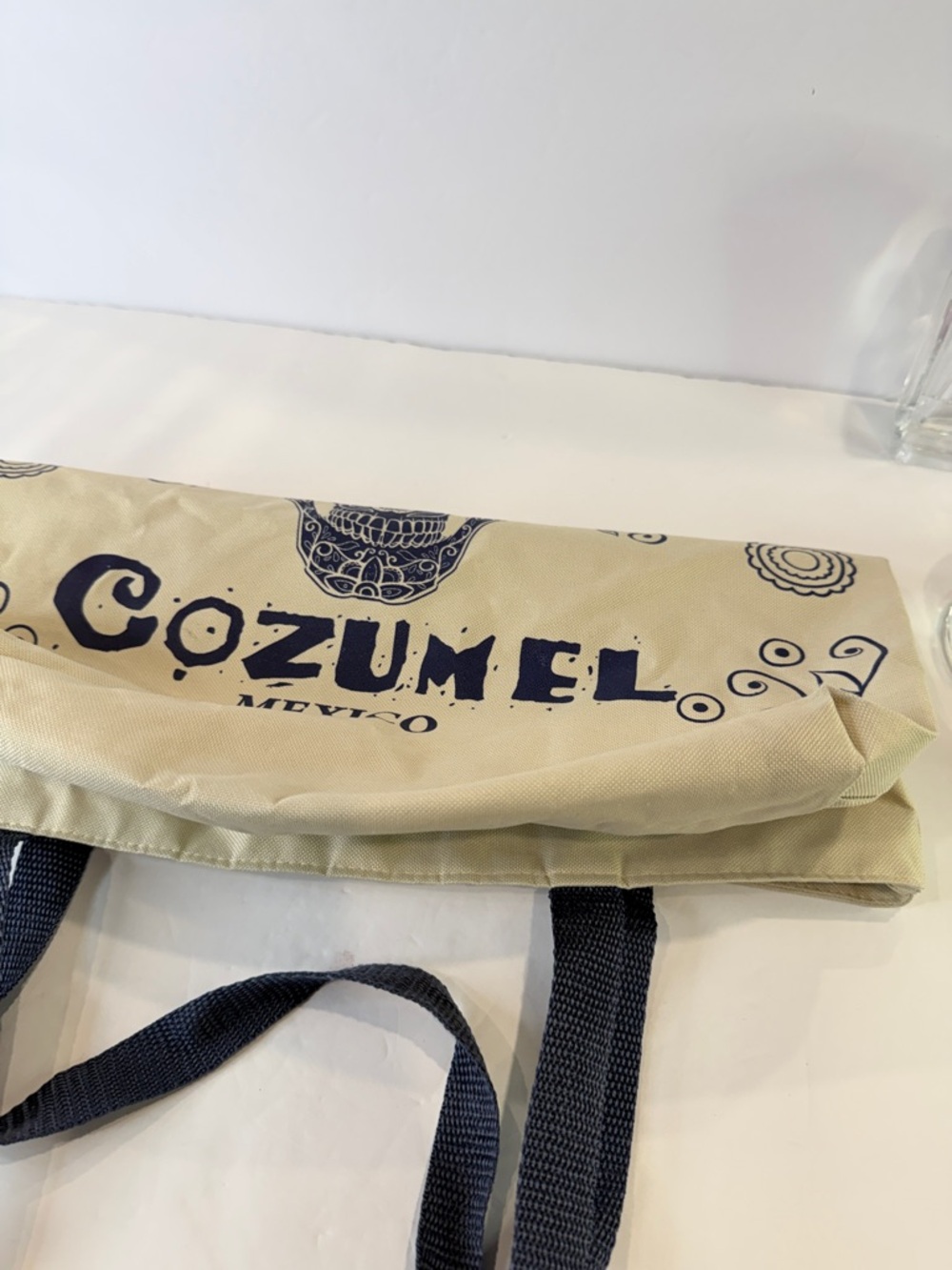 Cozumel Mexico Tote Bag Sugar Skull Beach Travel Zip Shopper Large - Picture 7 of 16
